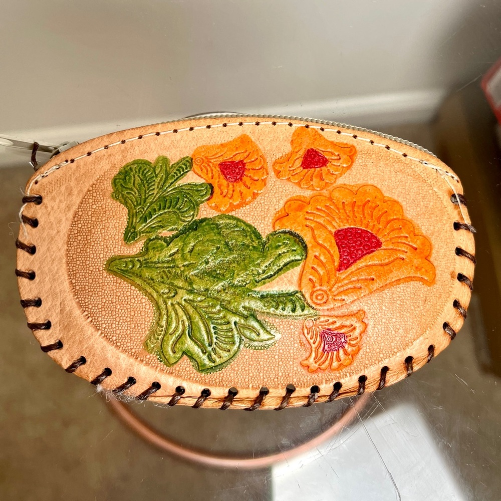 Genuine Leather Mexican Coin Purse Hand Made in Tepic, Nayarit